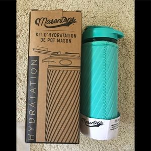 Masontops Glass Water Bottle. NEW